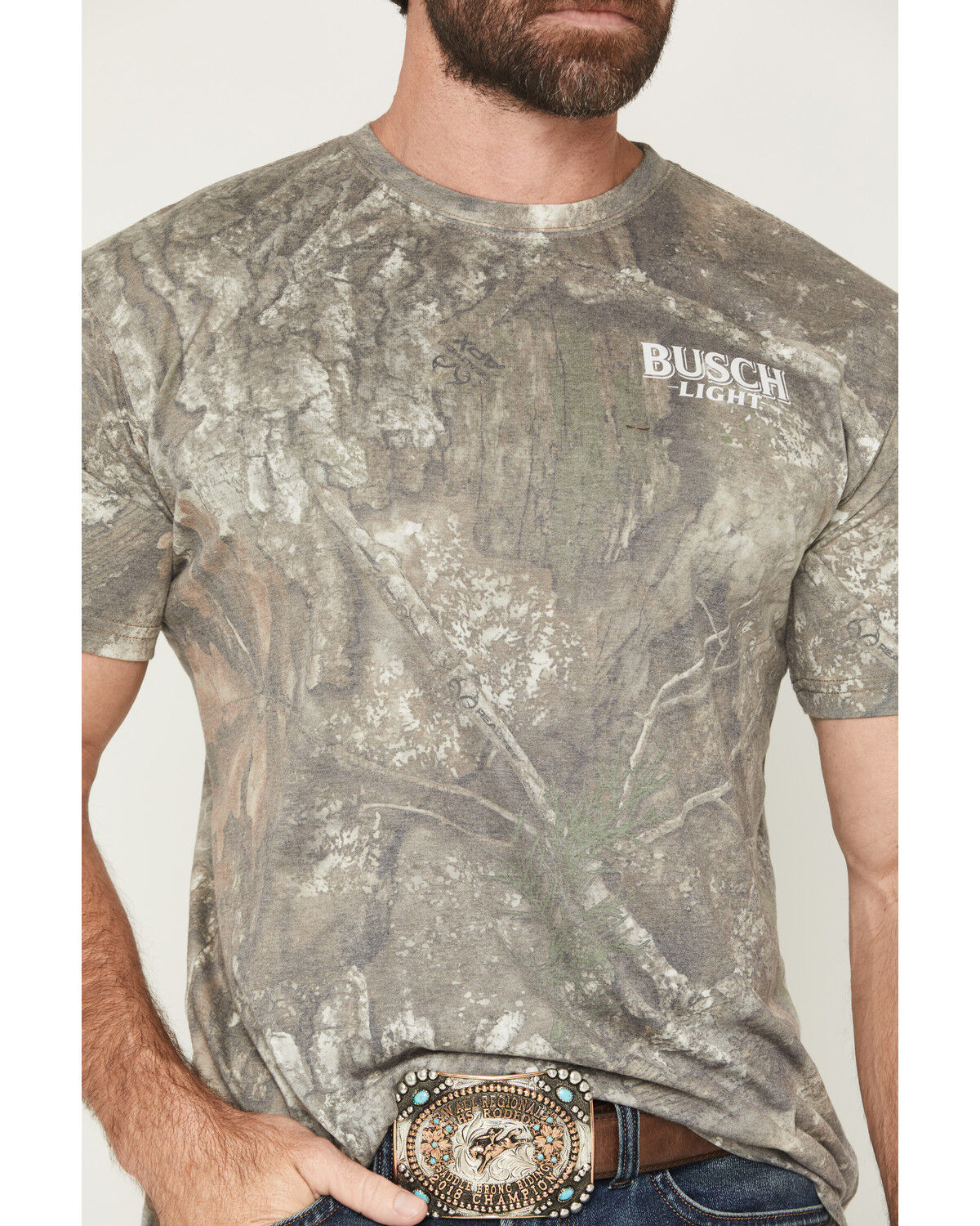 Image #2 - Buckwear Men's Busch Blaze Camo Print Short Sleeve Graphic T-Shirt, Camouflage, hi-res