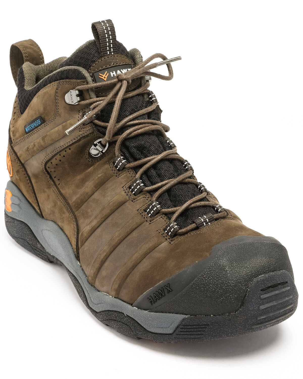 Hawx Men's 6" Axis Waterproof Hiker Boots - Soft Toe, Moss Green, hi-res