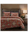 Image #2 - HiEnd Accents Melinda Washed Linen King Size Bedding Set - 3 Piece, Red, hi-res
