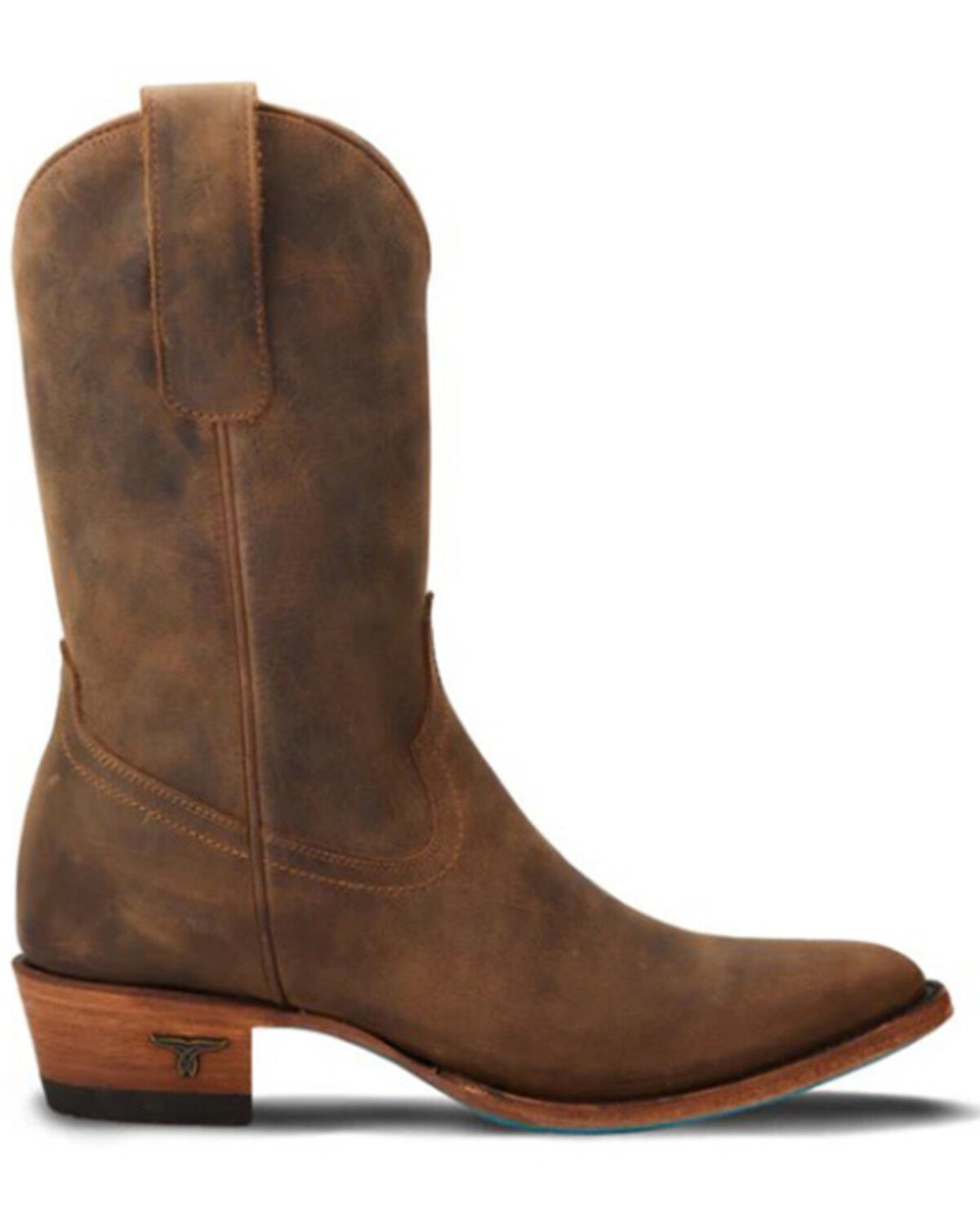 Image #2 - Lane Women's Plain Jane Midi Western Boots - Round Toe, Caramel, hi-res