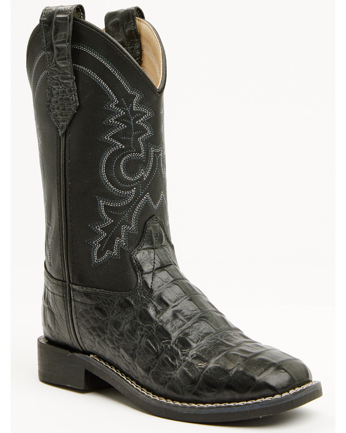 Cody James Boys' Beau Western Boots - Broad Square Toe, Black, hi-res