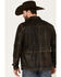 Image #4 - Scully Men's Serape Lined Leather Jacket, Chocolate, hi-res