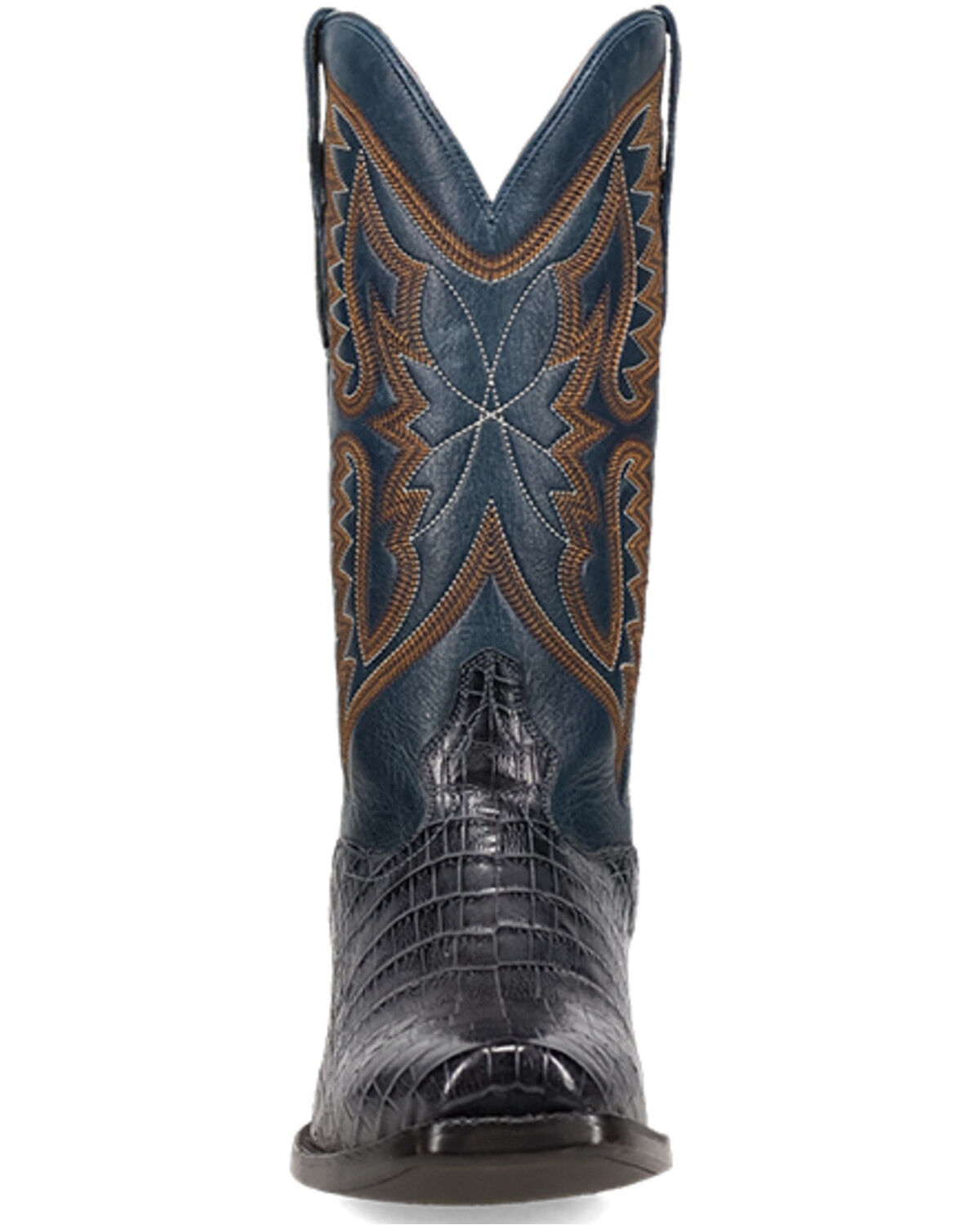 Image #4 - El Dorado Men's Nile Exotic Crocodile Western Boots - Square Toe, Blue, hi-res