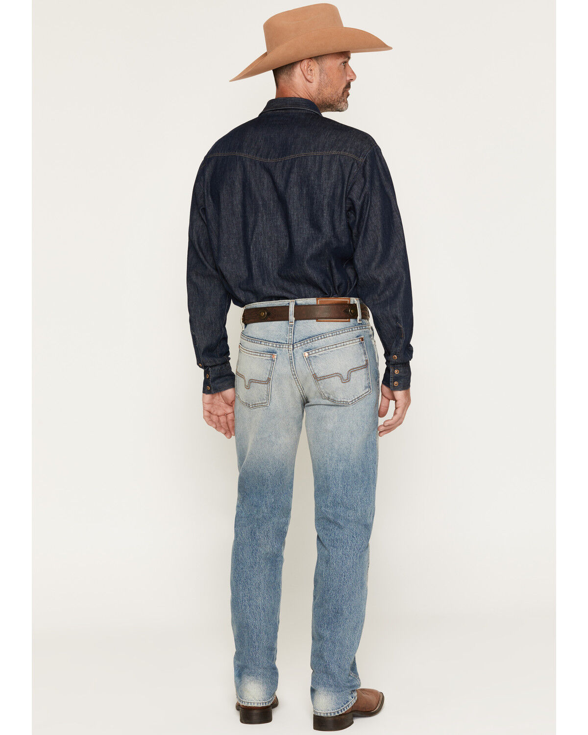 Image #3 - Zach Top X Kimes Ranch Men's Light Wash Mid Rise Bootcut Rigid Denim Jeans, Light Wash, hi-res