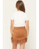 Image #4 - Fornia Girls' Faux Suede Fringe Skirt, Brown, hi-res