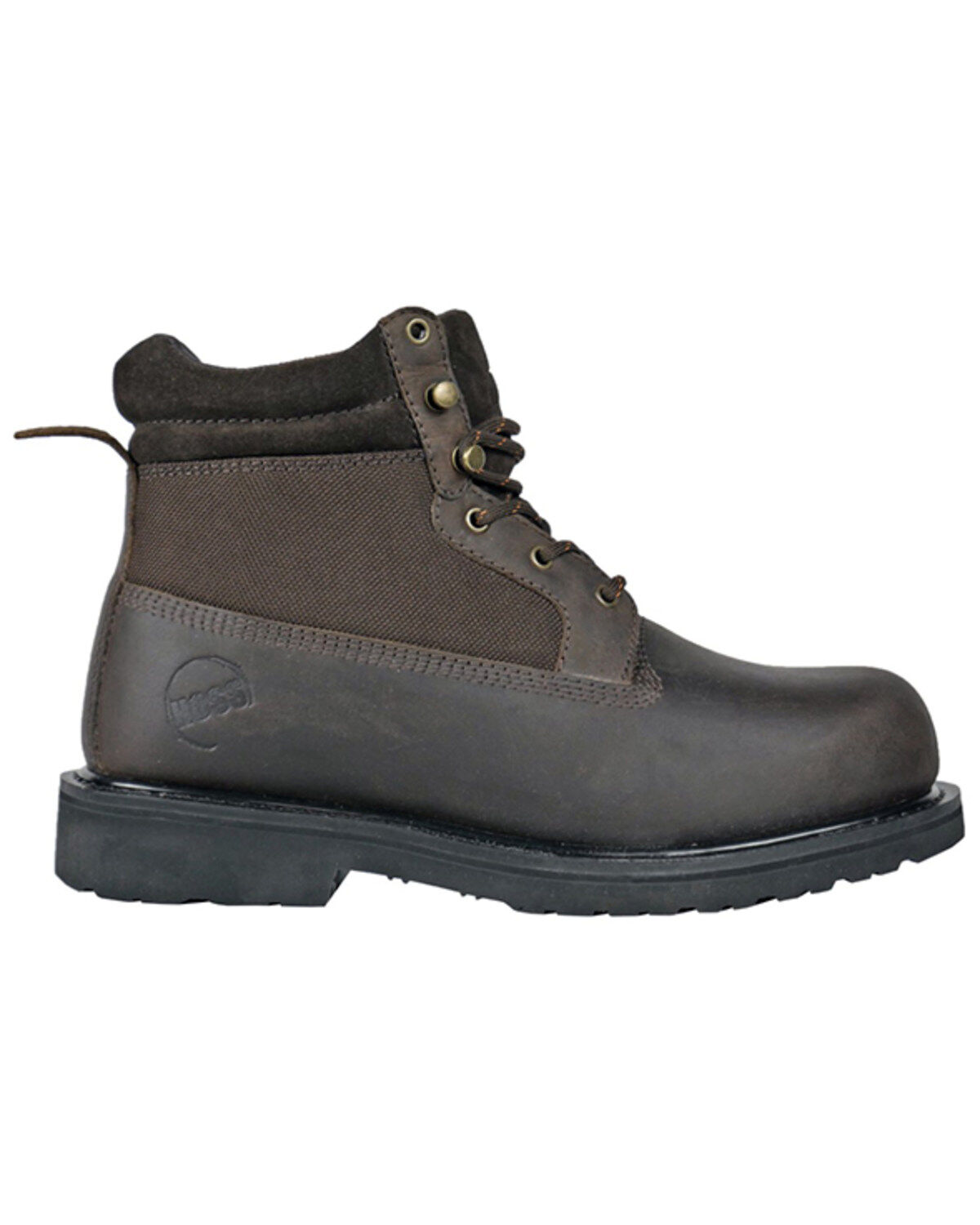 Image #2 - Hoss Men's Scout 6" Lace-Up Work Boots - Steel Toe, Brown, hi-res