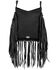 Image #2 - American West Women's Hair-On Fringe Saddle Crossbody, Black, hi-res
