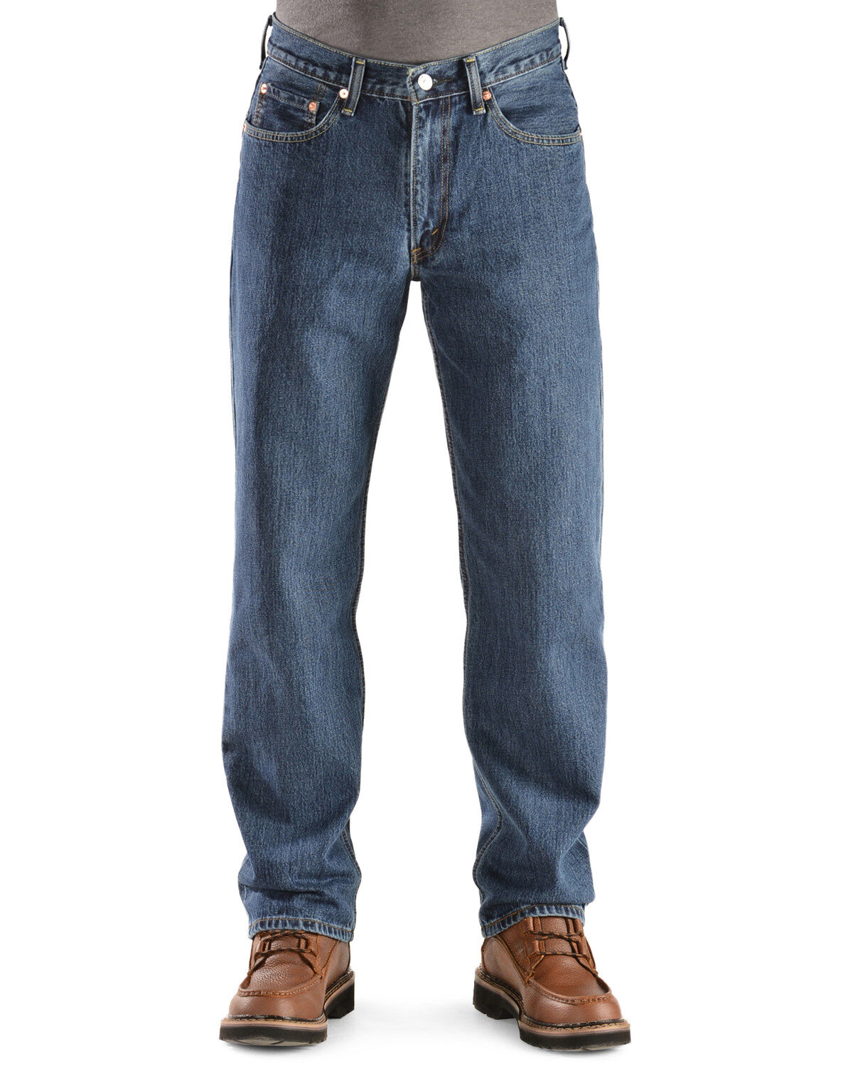 Image #2 - Levi's Men's 550 Prewashed Relaxed Tapered Leg Jeans, Dark Stone, hi-res
