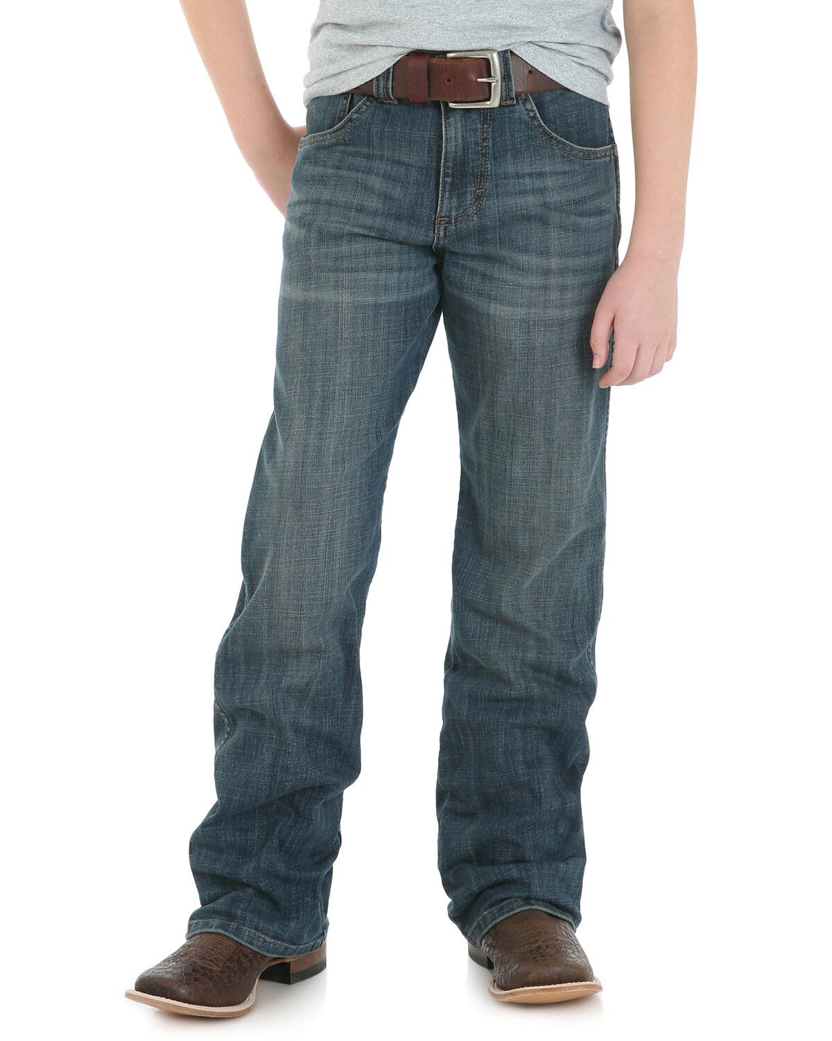 Image #1 - Wrangler Retro Boys' Falls City Relaxed Bootcut Jeans, Blue, hi-res