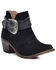 Image #1 - Circle G Women's Buckle Ankle Booties - Round Toe, Black, hi-res