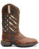 Image #2 - RANK 45&reg; Women's Xero Gravity Lite Flag Western Performance Boots - Broad Square Toe, Brown, hi-res