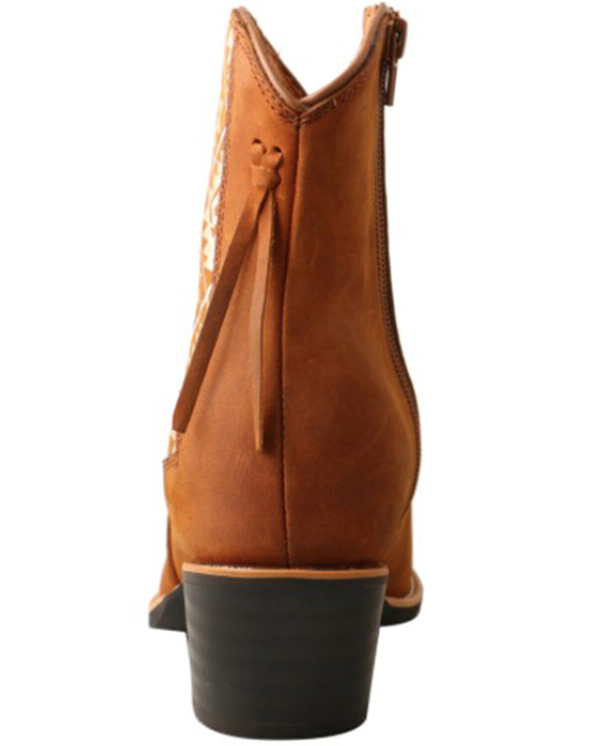 Image #5 - Twisted X Women's Southwestern Printed Western Booties - Round Toe, Brown, hi-res