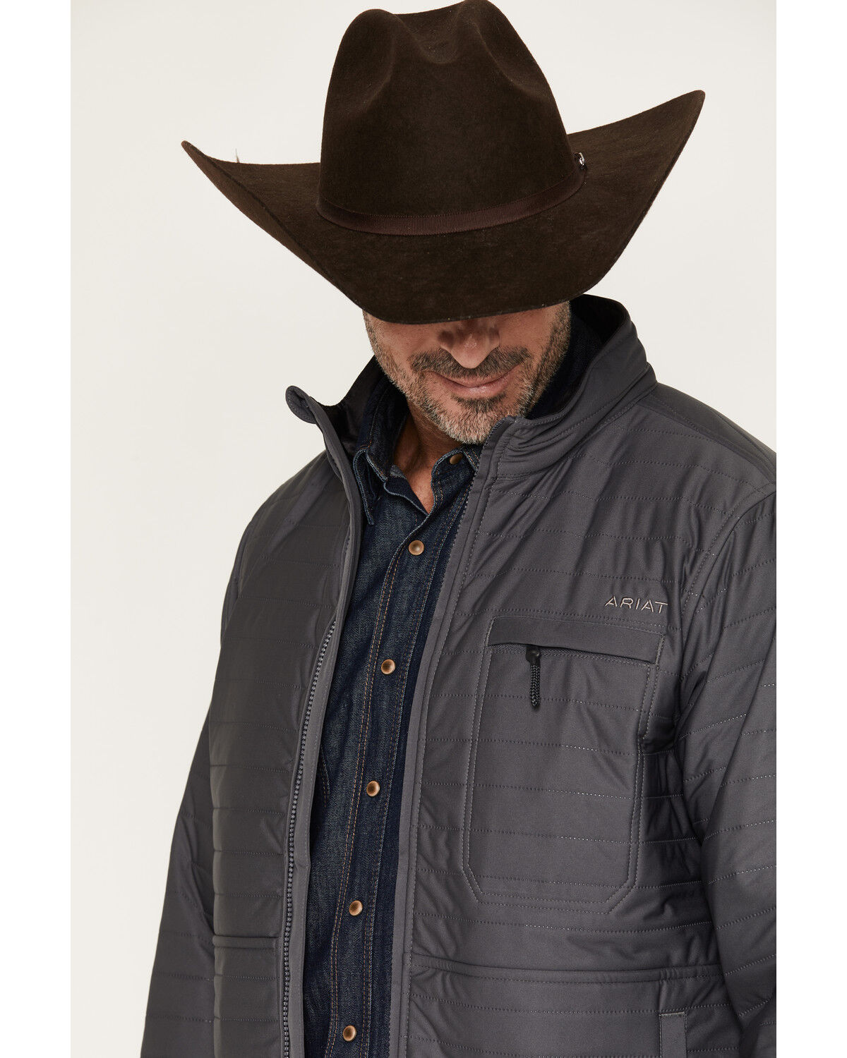Image #2 - Ariat Men's Wylie Jacket, Dark Grey, hi-res