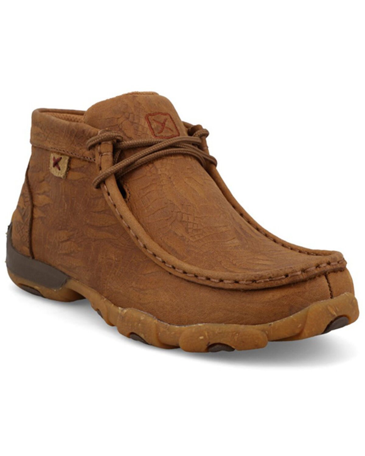 Image #1 - Twisted X Kid's Chukka Driving Mocs, Chestnut, hi-res