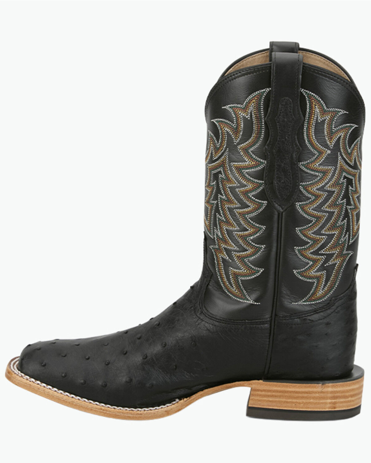 Image #3 - Tony Lama Men's Exotic Full Quill Ostrich Heritage Juan Western Boots - Broad Square Toe, Black, hi-res