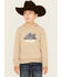 Image #1 - Wrangler Boys' Desert Cowboy Graphic Hooded Sweatshirt, Oatmeal, hi-res