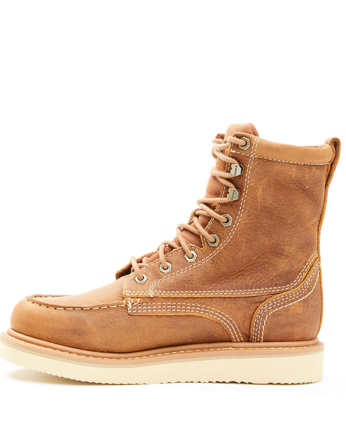 Image #3 - Hawx Men's 8" Wedge Work Boots - Soft Toe, Brown, hi-res