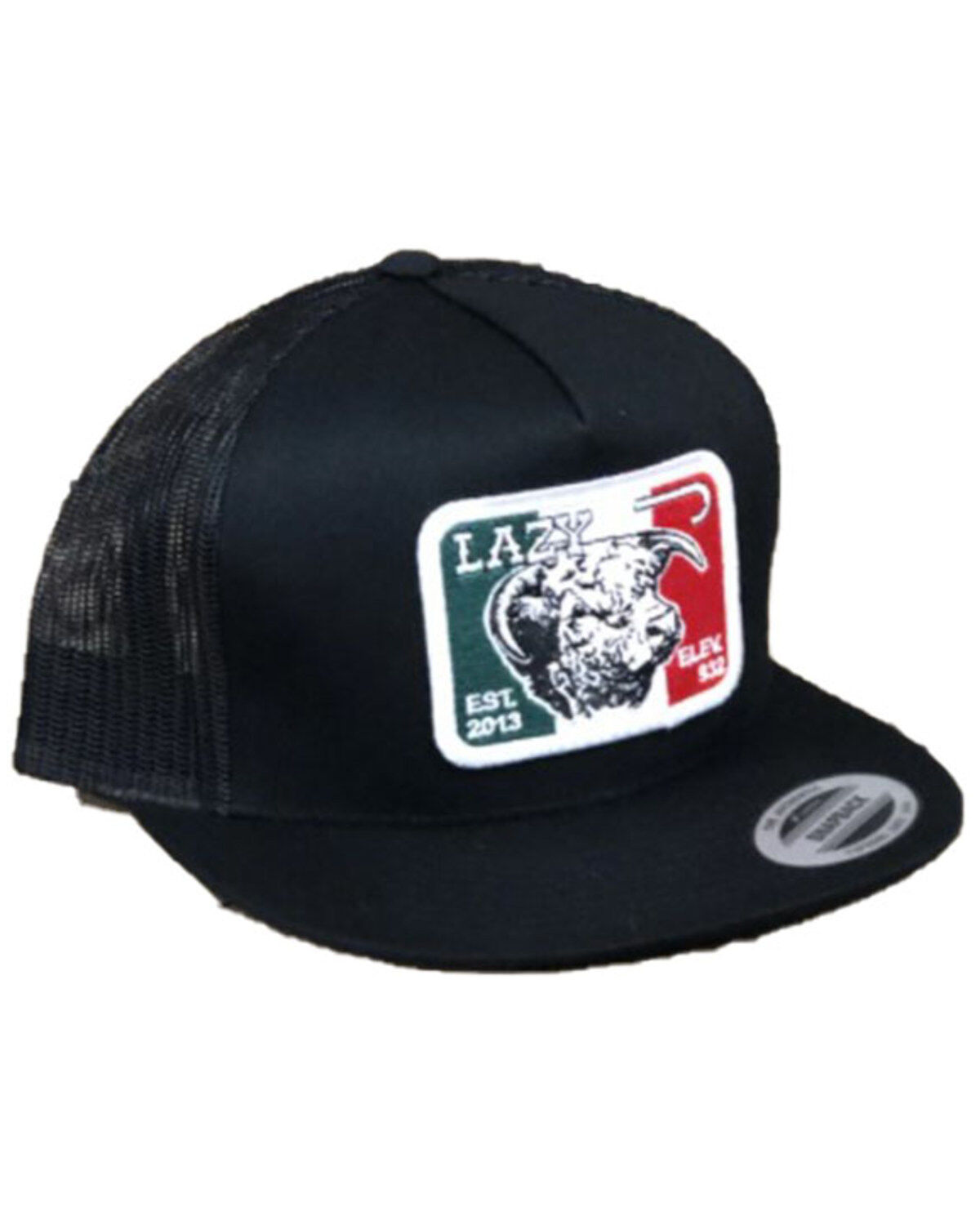 Image #1 - Lazy J Ranch Men's Elevation Mexican Flag Patch Ball Cap, Black, hi-res