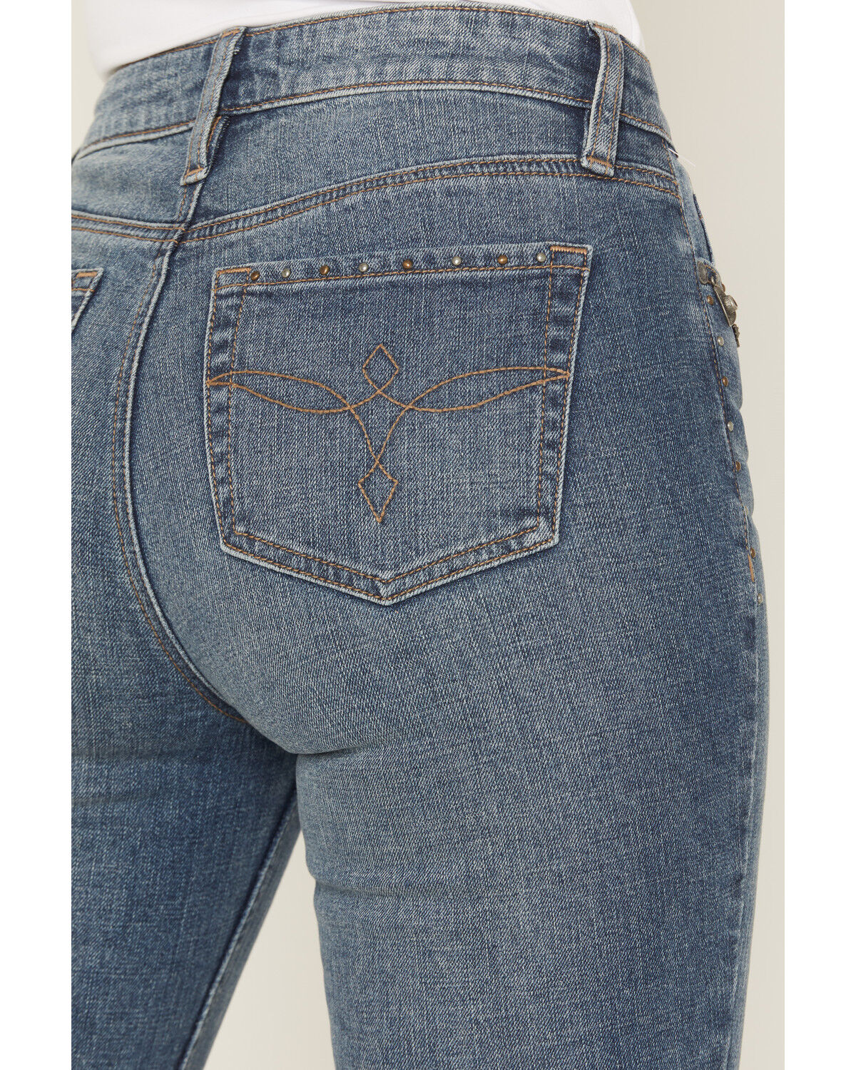 Image #4 - Shyanne Women's Ivy Medium Wash High Rise Bootcut Stretch Denim Jeans, Medium Wash, hi-res