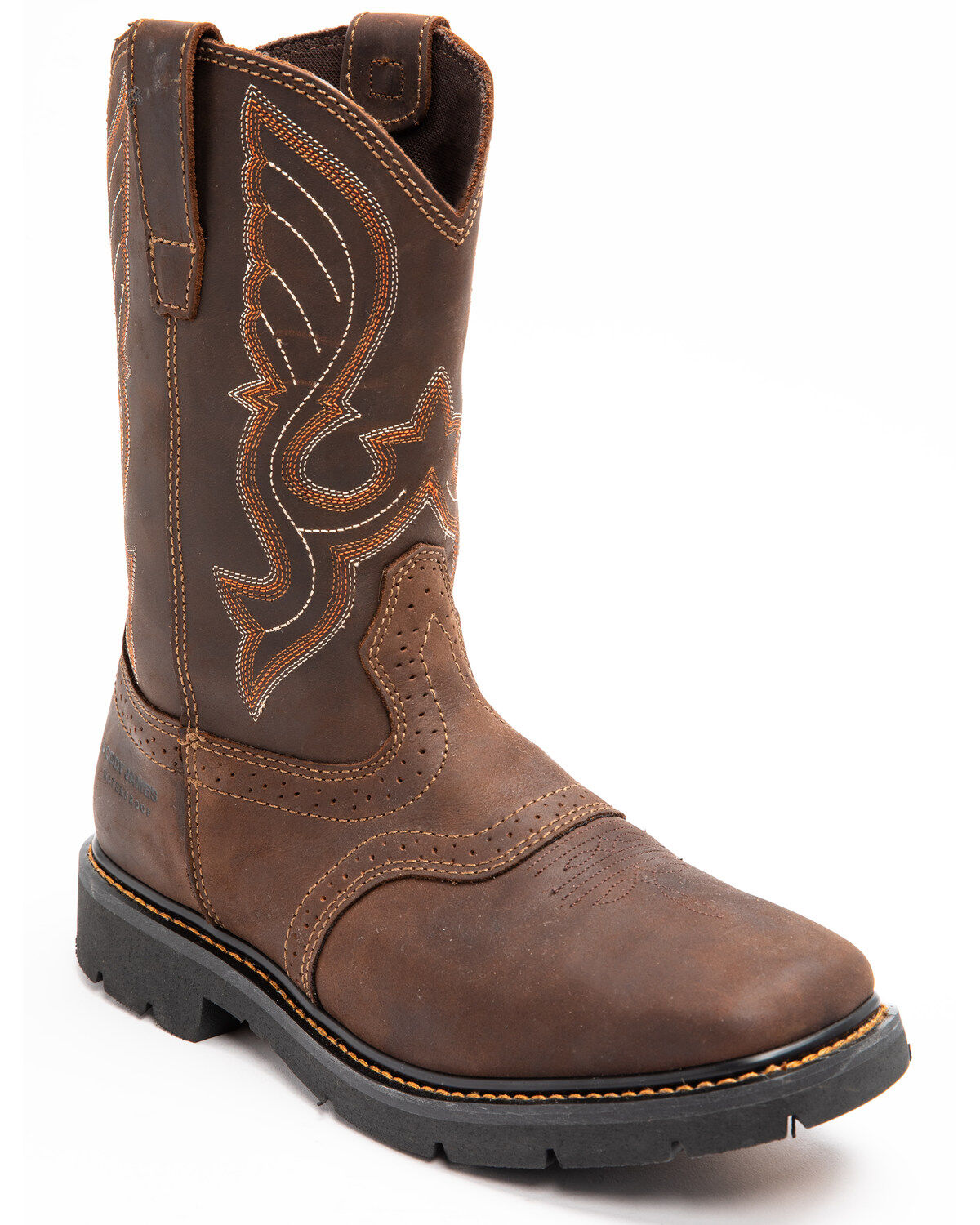 Image #1 - Cody James Men's 11" Mustang Saddle Waterproof Western Work Boots - Soft Toe, Dark Brown, hi-res
