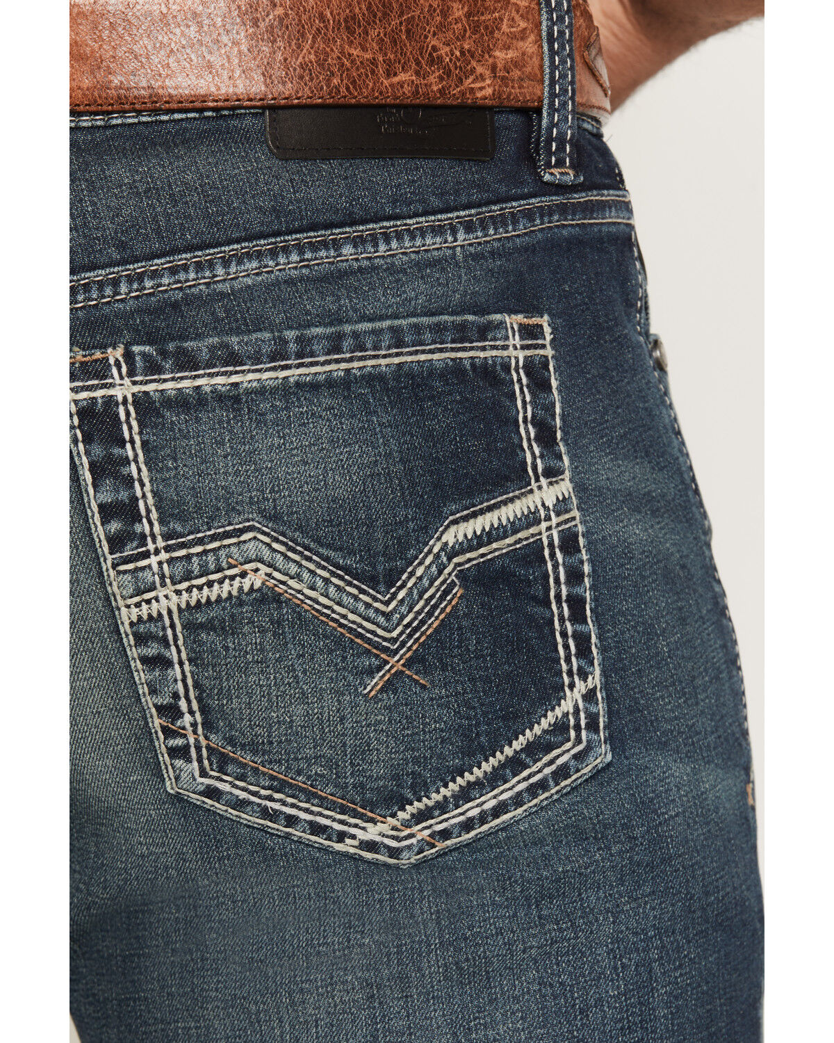 Image #4 - Moonshine Spirit&reg;&nbsp;Men's Duster Wash Decker Slim Straight Stretch Denim Jeans, Dark Wash, hi-res
