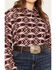Image #3 - Ariat Women's Billie Jean Southwestern Jacquard Long Sleeve Button-Down Shirt - Plus, Purple, hi-res
