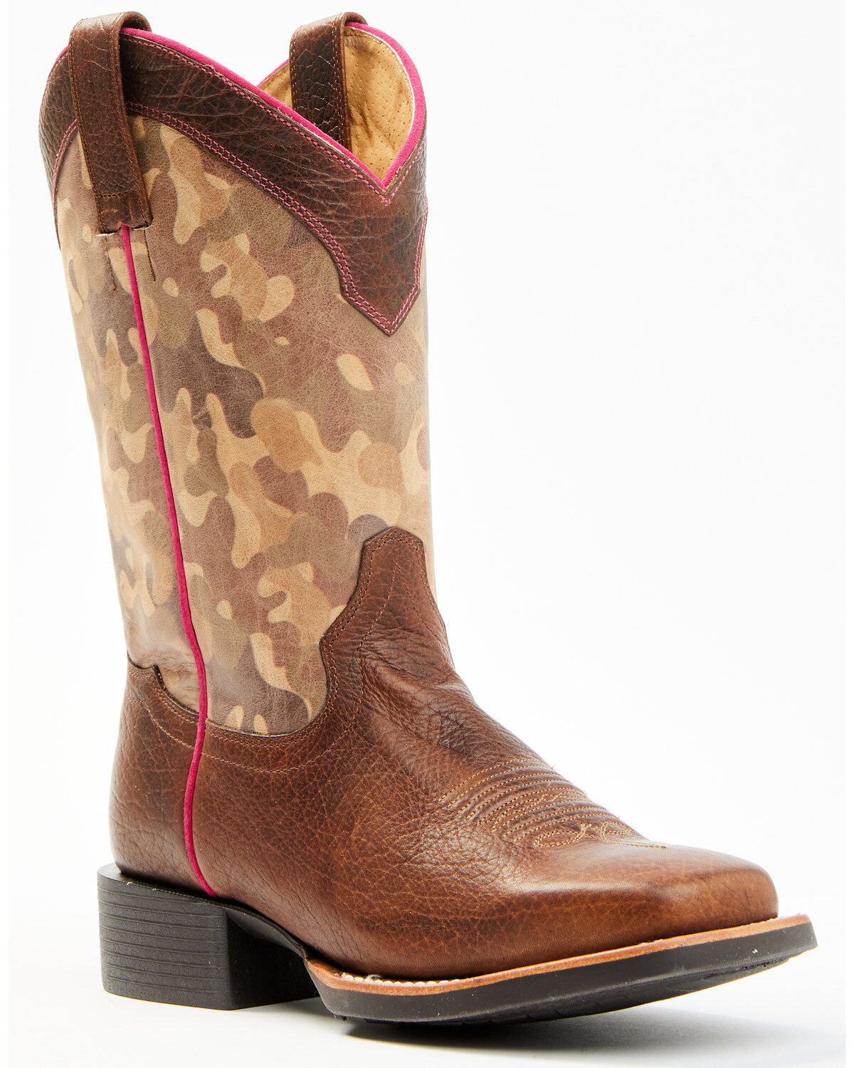 Image #1 - RANK 45&reg; Women's Jane Xero Gravity Performance Leather Western Boots - Broad Square Toe, Multi, hi-res