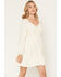 Image #1 - Shyanne Women's Crochet Lace Long Sleeve Mini Dress, Cream, hi-res