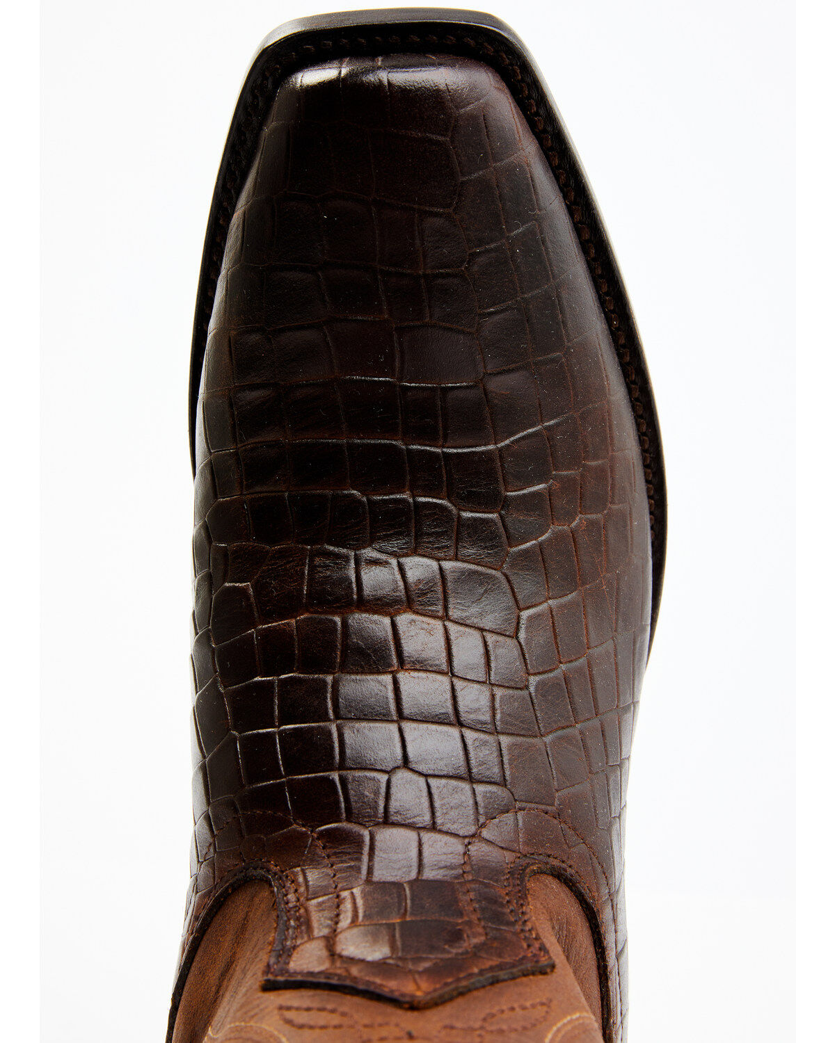 Image #6 - Moonshine Spirit&reg; Men's Madison Brown Printed Leather Western Boots - Square Toe, Brown, hi-res