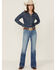 Image #3 - Ariat Women's Elaina Medium Wash High Rise Slim Trouser Stretch Denim Jeans, Medium Wash, hi-res