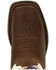 Image #6 - Durango Boys' Rebel Distressed Flag Western Boots - Square Toe, White, hi-res