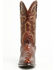 Image #4 - El Dorado Men's Ostrich Leg Brass Western Boots - Round Toe, Bronze, hi-res