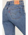 Image #4 - Levi's Women's Medium Wash 501 Pieced Destructed Jeans, Medium Wash, hi-res