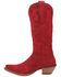 Image #3 - Dingo Women's Out West Suede Western Boots - Snip Toe, Red, hi-res