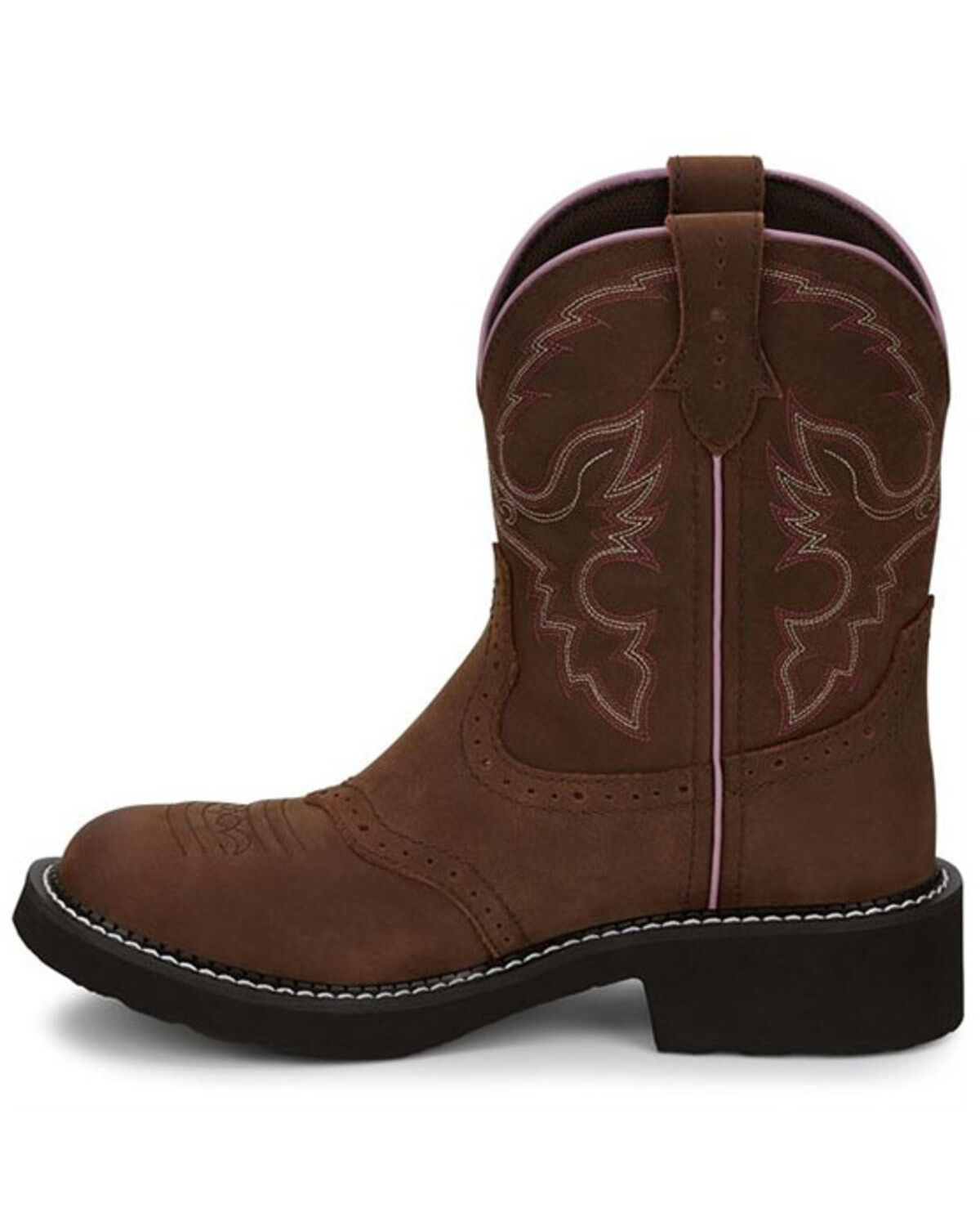 Image #3 - Justin Women's Gemma Performance Western Boots - Round Toe, Distressed Brown, hi-res