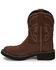 Image #3 - Justin Women's Gemma Performance Western Boots - Round Toe, Distressed Brown, hi-res