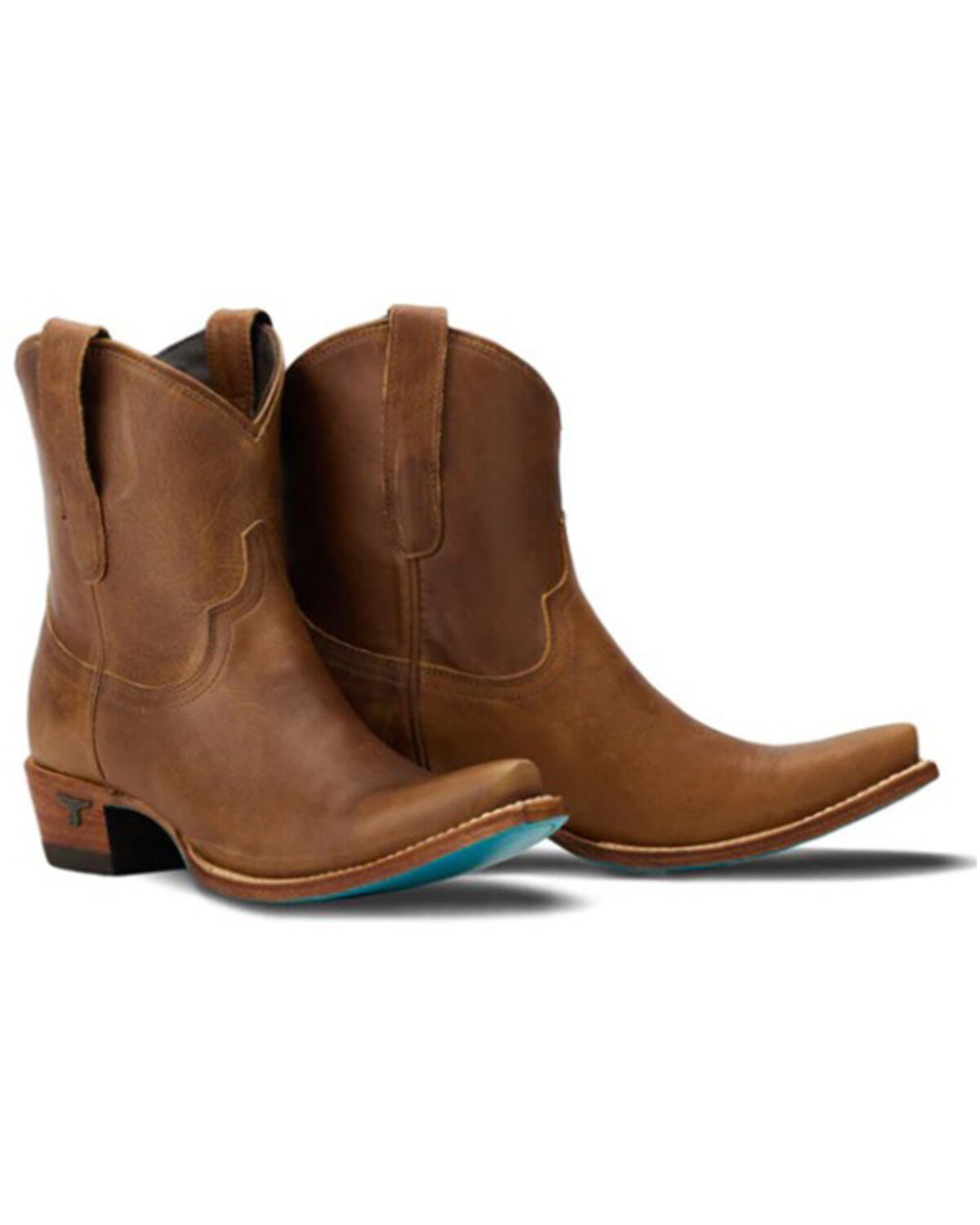 Image #1 - Lane Women's Emma Jane Western Booties - Snip Toe, Brown, hi-res