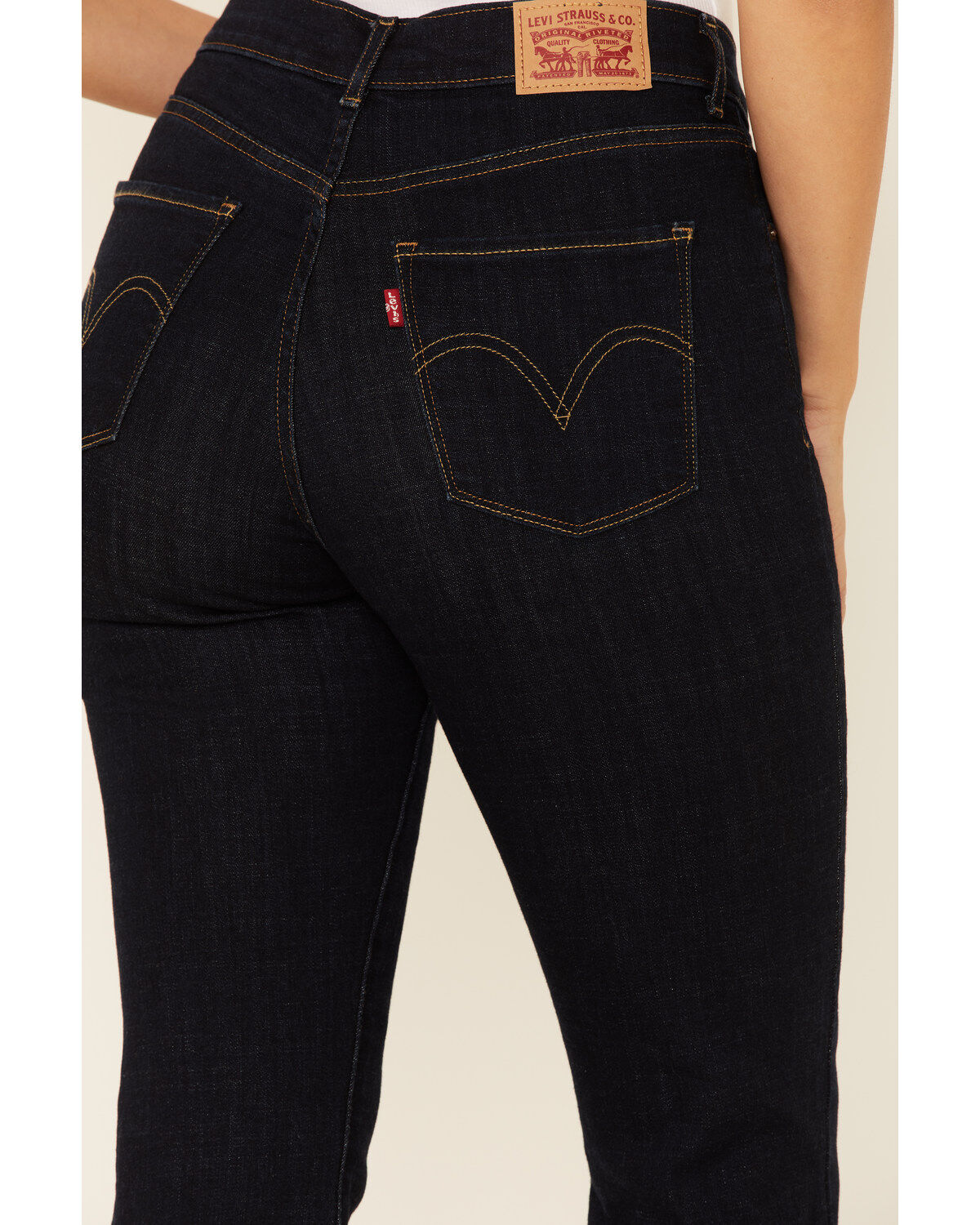 Image #3 - Levi's Women's Dark Wash Classic Bootcut Jeans, Blue, hi-res