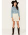 Image #1 - Shyanne Girls' Fringe Skirt, Ivory, hi-res