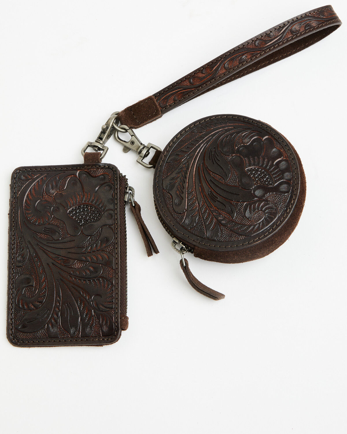 Image #1 - Shyanne Women's Baker Tooled Wallet Set - 3 Piece, Brown, hi-res