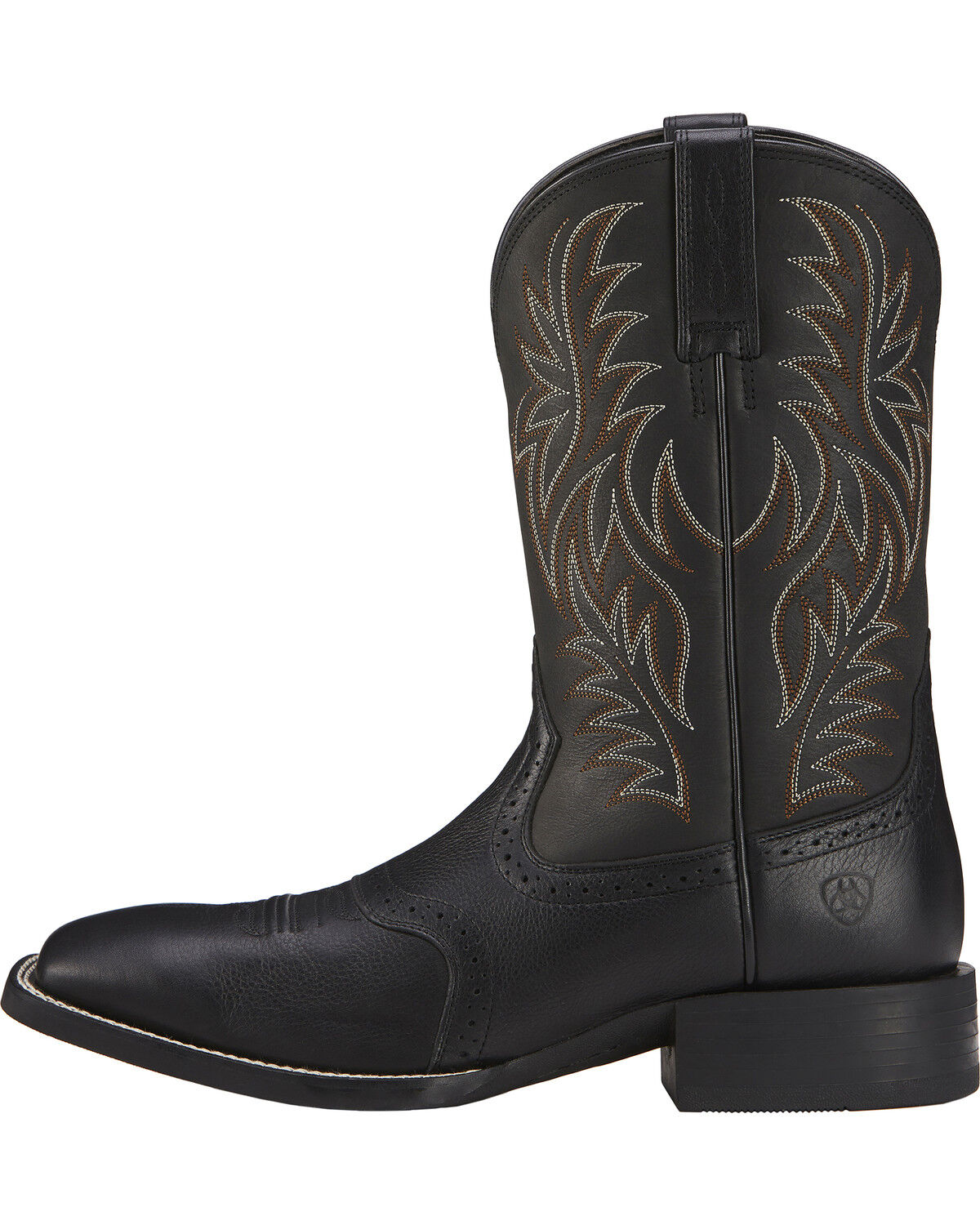 Image #7 - Ariat Men's Sport Performance Western Boots - Broad Square Toe, Black, hi-res