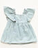 Image #3 - Wrangler Infant Girls' Striped Short Sleeve Denim Dress - 2 Piece, , hi-res