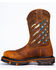 Image #5 - Cody James Men's 11" Flag Western Work Boots - Nano Composite Toe, Brown, hi-res