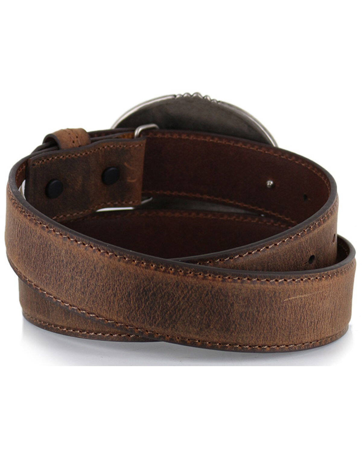 Image #3 - Cody James&reg; Men's Patriotic Eagle Leather Belt, Brown, hi-res