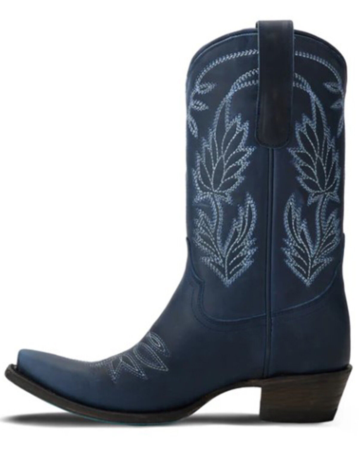 Image #3 - Lane Women's Sandaga Midi Western Boots - Snip Toe, Navy, hi-res