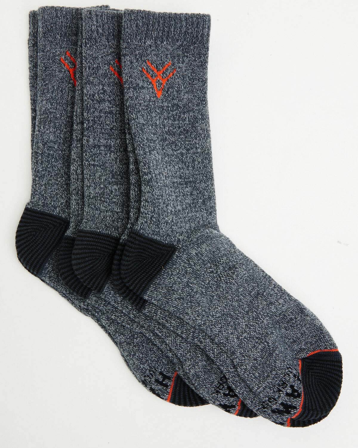 Image #1 - Hawx Men's Crew Socks - 3 Pack, Grey, hi-res