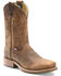 Image #1 - Double H Men's Anton Western Work Boots - Steel Toe, Brown, hi-res