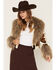 Image #1 - Azalea Wang Women's Bree Cow Print Faux Fur Cropped Jacket, Multi, hi-res