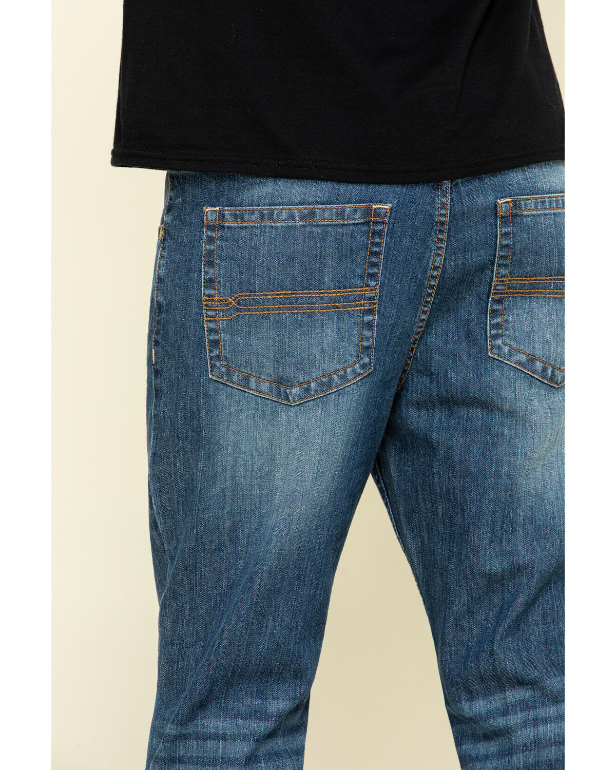 Image #4 - Cody James Men's Wolfstooth Wash Duke Relaxed Bootcut Stretch Denim Jeans - Tall, Medium Wash, hi-res