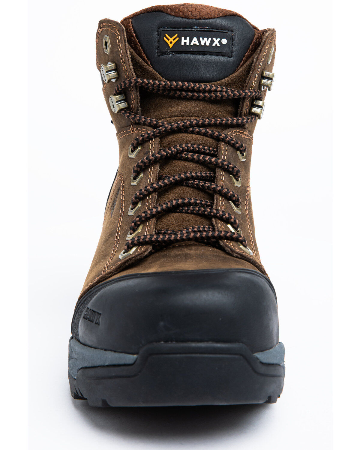 Image #4 - Hawx Men's 6" Crew Chief Lace-To-Toe Waterproof Work Boots - Composite Toe, Dark Brown, hi-res